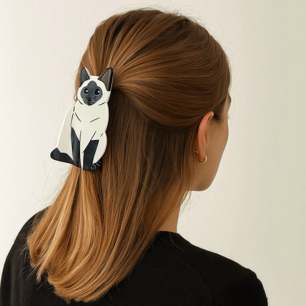 

Cute Cat Acetate Hair Claw for Girls Cartoon Animals Cat Series Hair Clip Hairpin Headwear Hair Accessories