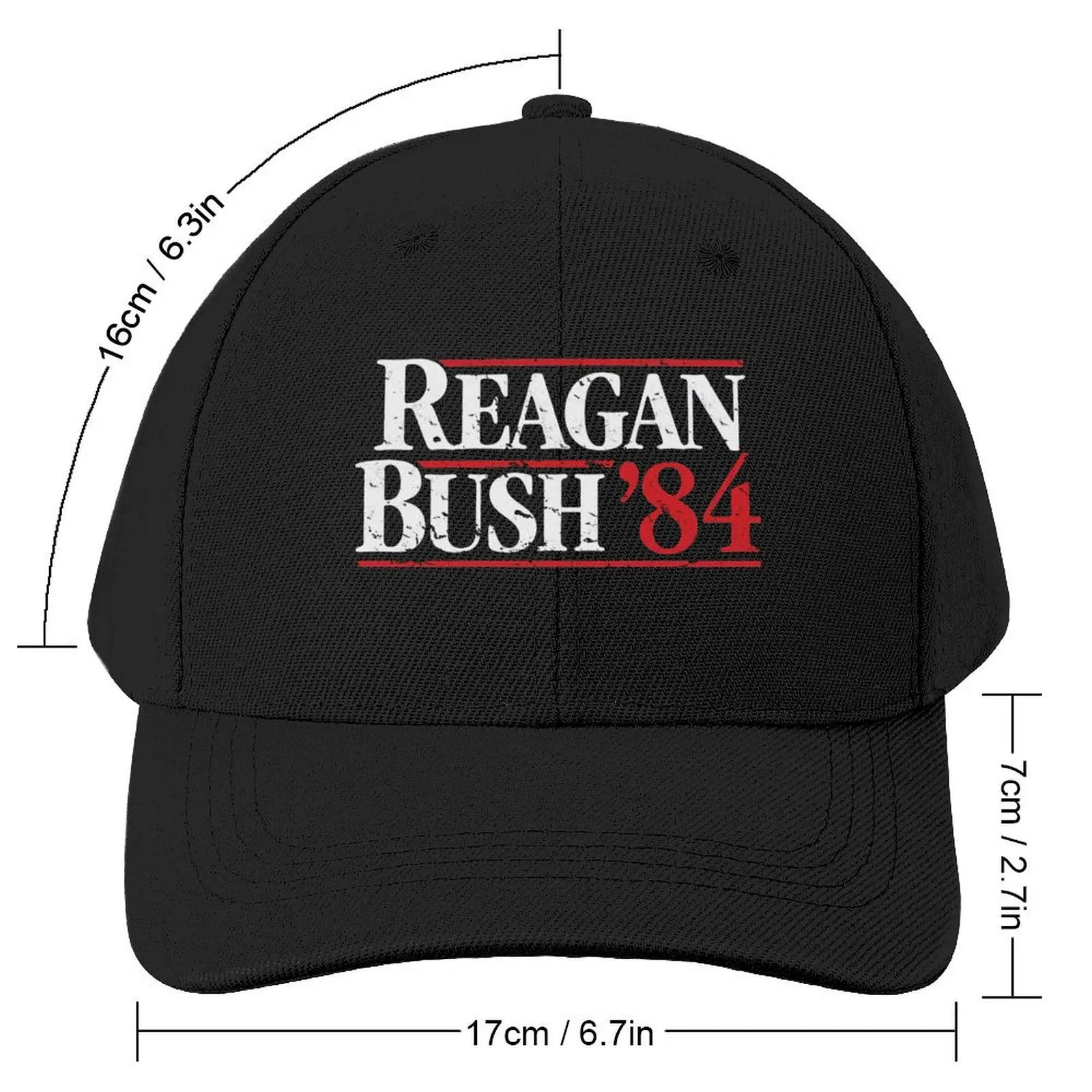 Distressed Reagan Bush `84 Baseball Cap Fishing cap Kids Hat Thermal Visor Caps Male Women's