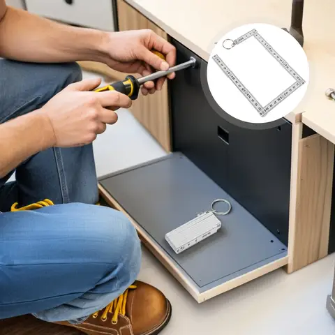 2Pcs Folding Ruler Clear Metric Plastic Carpenter Measuring Stick Portable Woodworking Foldable Ruler Easy-Read Scale