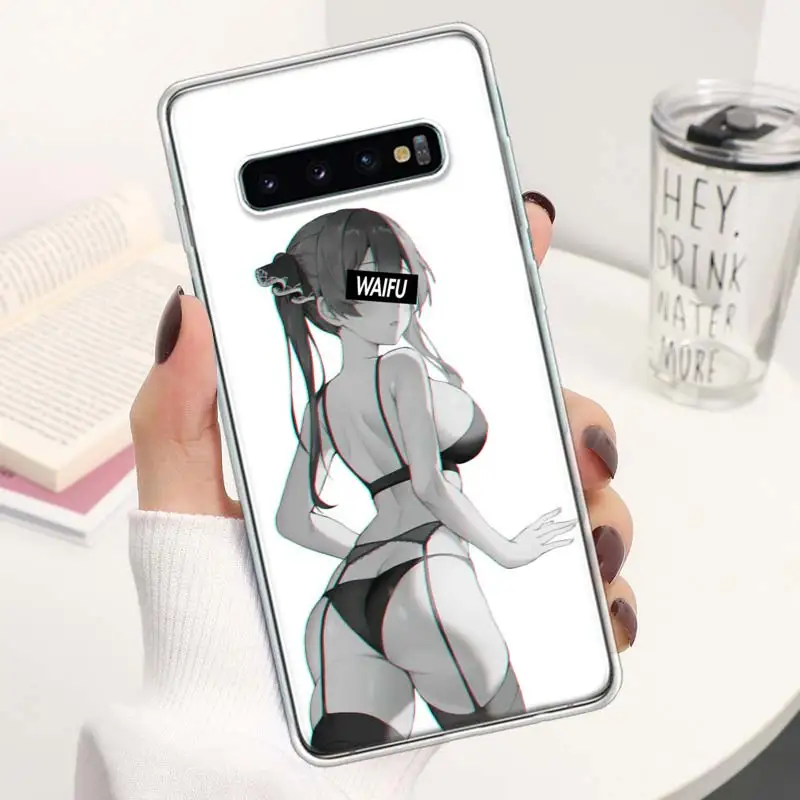 Sugoi Senpai Anime Waifu Sexy Girl Coque Phone Case For Samsung Galaxy S24 S23 Ultra S22 S21 S20 FE S10 Plus S10E S9 S8 + Lite S