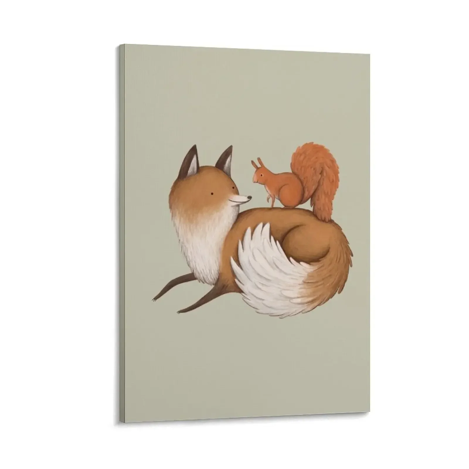 

Fox & Squirrel Canvas Painting anime decoration Posters on the wall office decoration