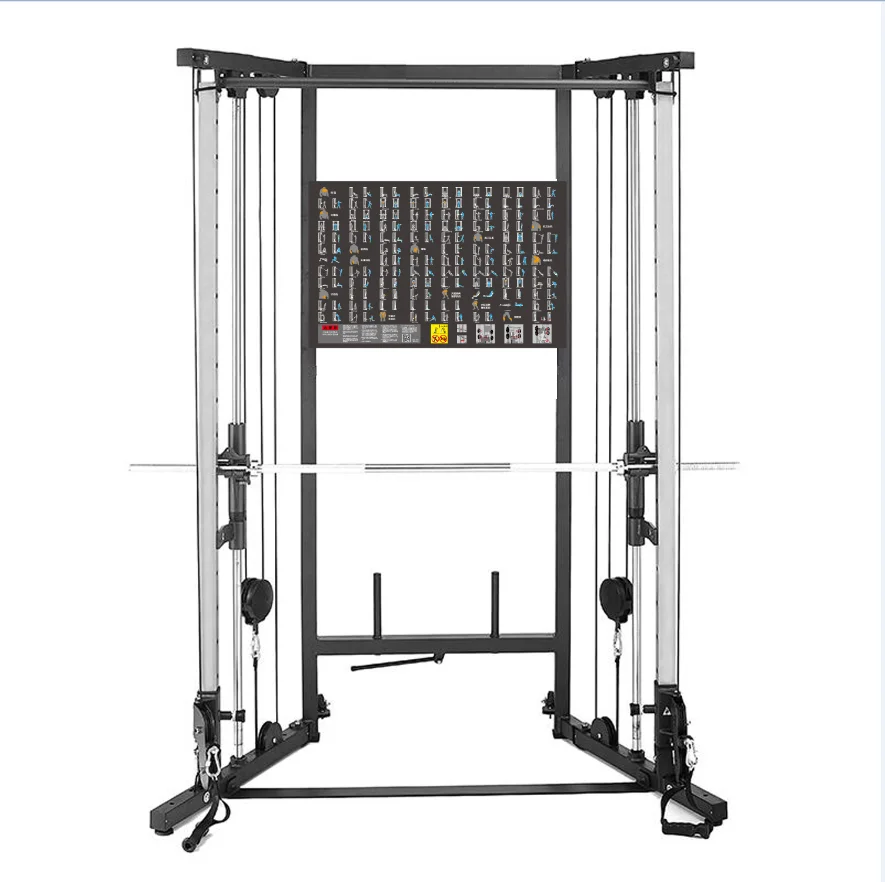 

Multi-Functional All-in-One Smith Machine Fitness Gym Equipment Plate Loaded Functional Trainer