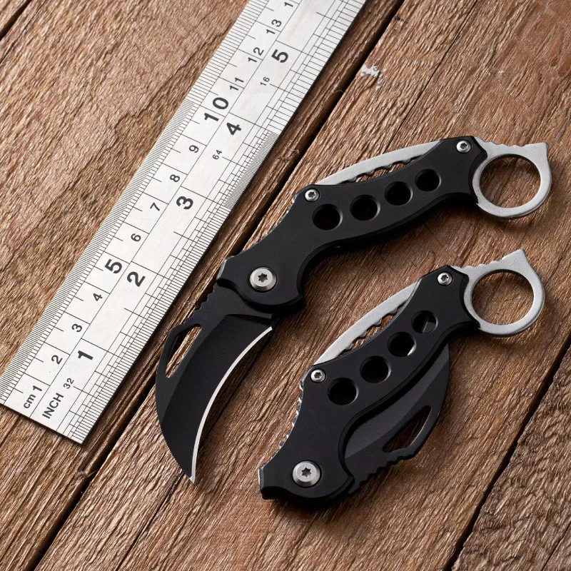 Cuchillo para equipo al aire libre, cuchillo plegable, mini cuchillo para unboxing, cuchillo de garra pequeño de alta dureza para cuchillo de fruta salvaje y afilado