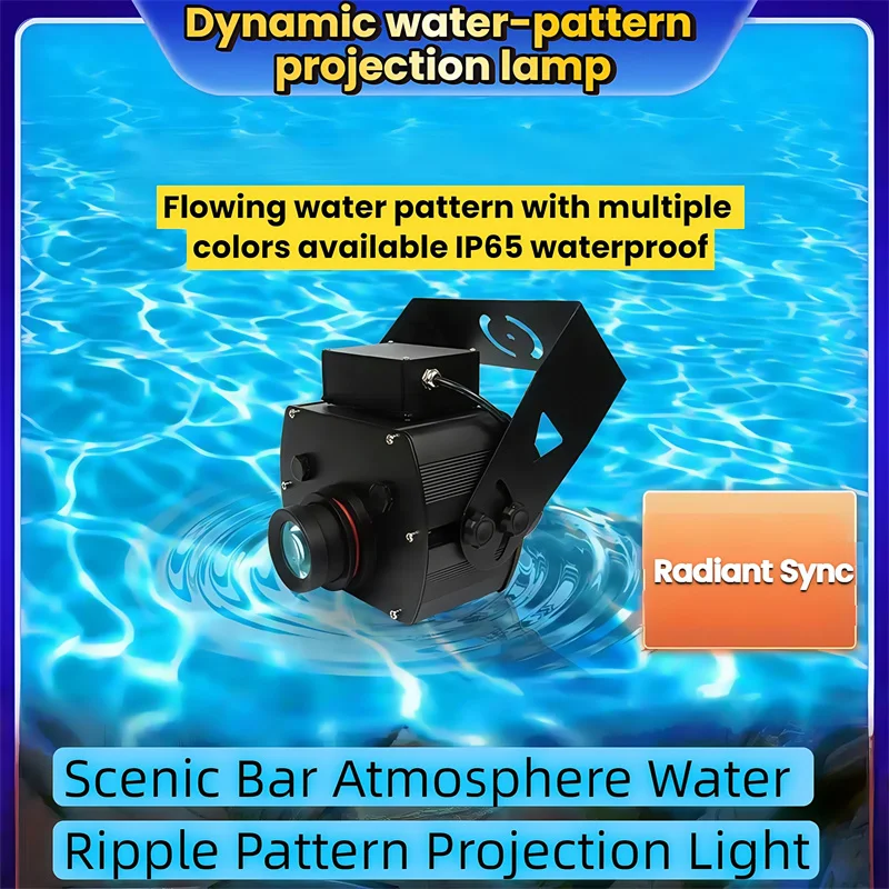 

Outdoor Dynamic Water Pattern Projection Light Scenic Bar Atmosphere Water Ripple Pattern Projection Lighting 200W 3d IP65 Lamp