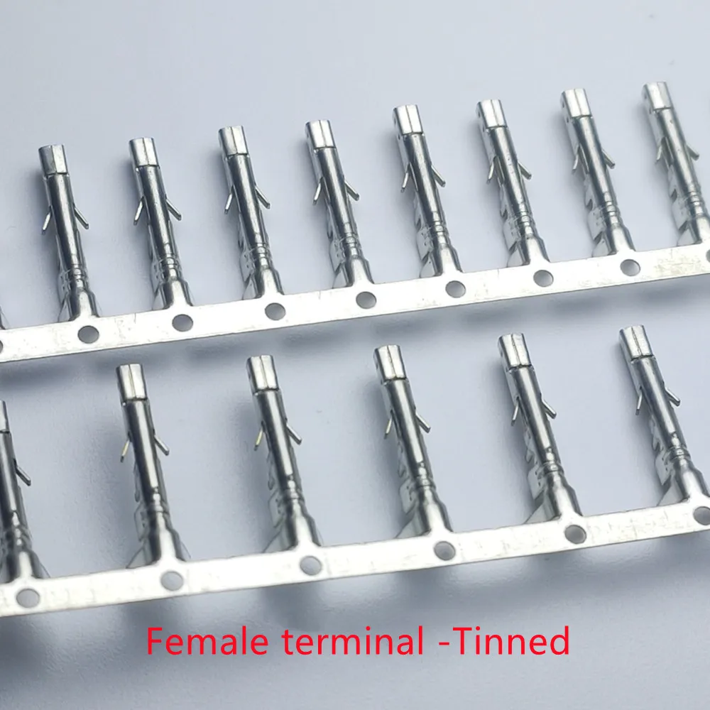 Aguja hembra para conector de ordenador 4P, 6P, 8P, 24P, carcasa macho/pie alto o bajo estañado, 300mm, 4,2 unidades/1 lote