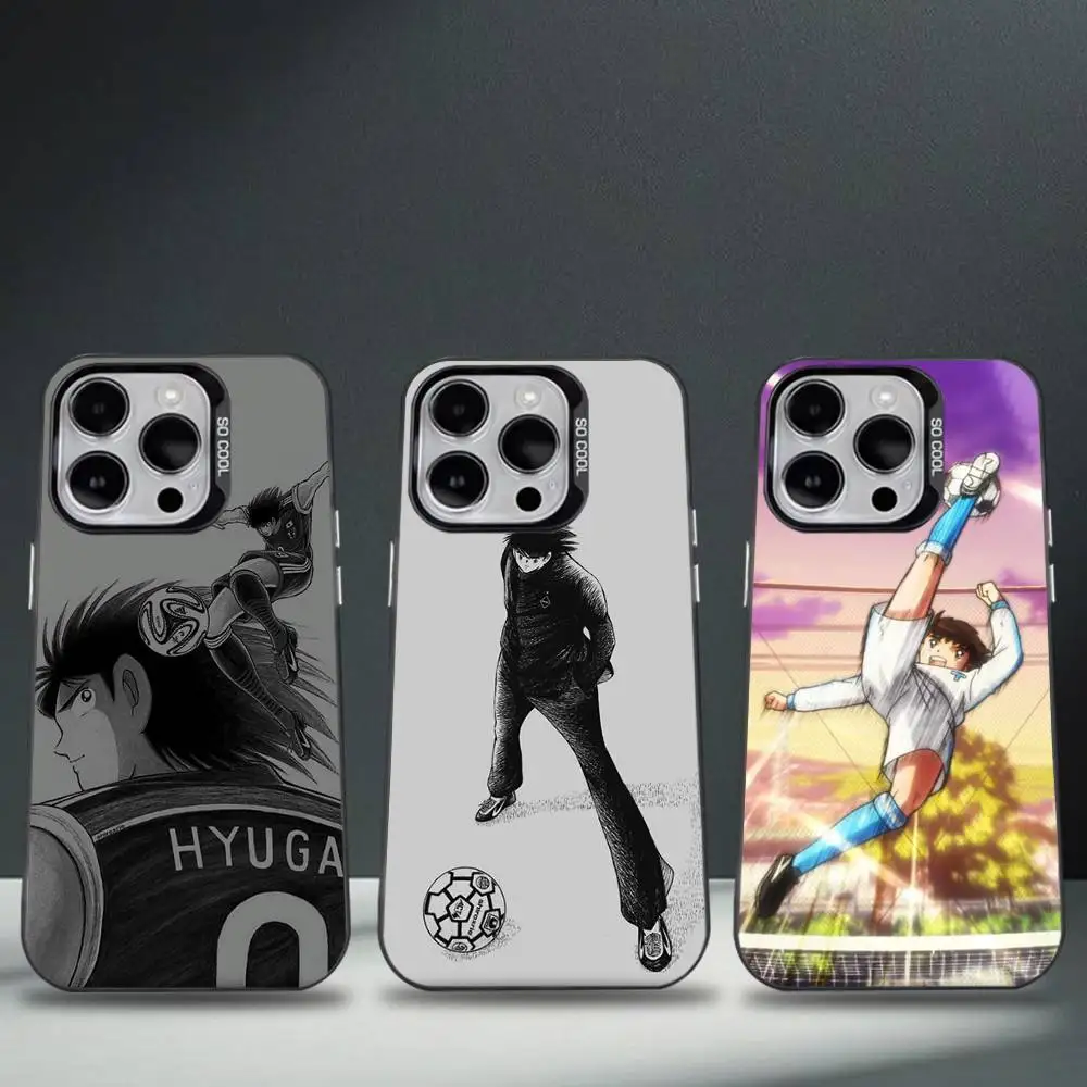

Comic C-Captain Tsubasas Phone Case For iPhone 16,15,14,13,12,11,8,7,Pro,Max,Plus,Mini,XS,SE Anti Fall Black Matte Hard