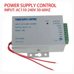 Zasilacz kontroli dostępu AC 110-220V DC 12V 3A do wideodomofon domofon dzwonek do drzwi zamek elektryczny zamek magnetyczny NO/NC blokada