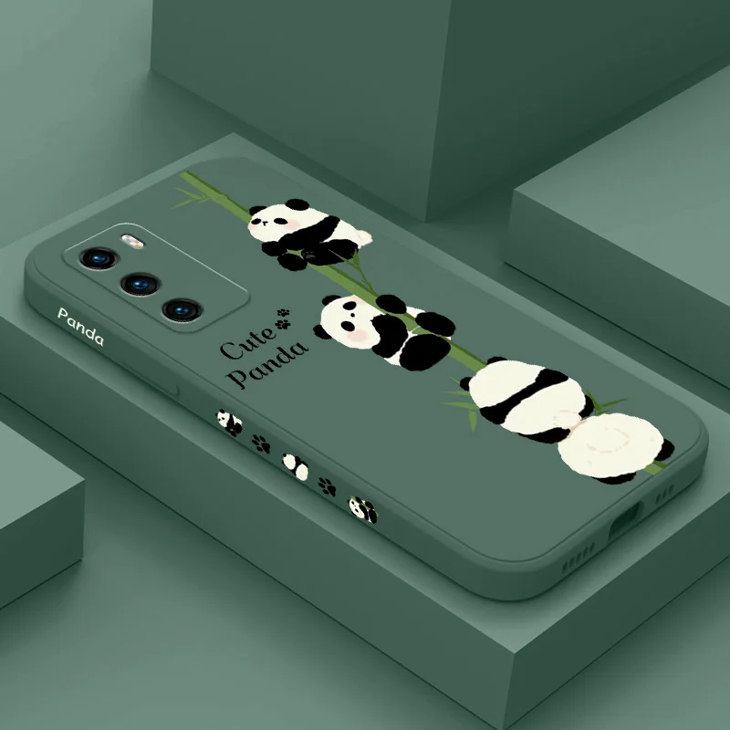 Climb Panda Phone Case For Huawei P40 P50 P30 P20 Pro Lite Nova 10 10SE 9 9SE Mate 50 50E 40 30 20 Pro Lite Cover