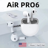 Original Pro 6 TWS Wireless Bluetooth Earphones Mini Pods Earbuds Earpod Handfree Headset For Xiaomi Apple iPhone Headphones