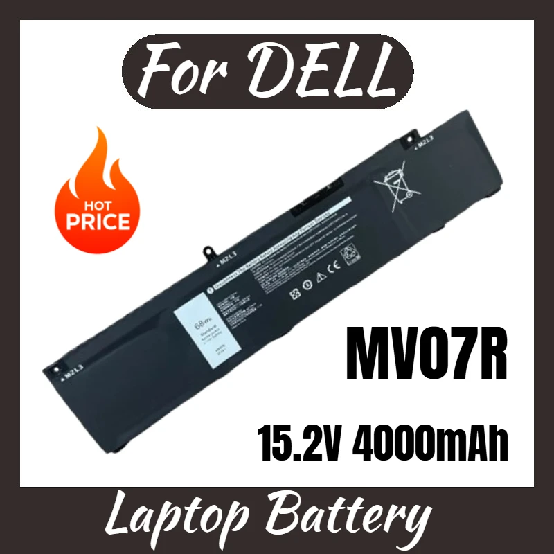 

15,2 В, 4000 мАч, MV07R, аккумулятор для ноутбука DELL Inspiron 5500 3500 G7 7790 G3 15 3590 3500 G5 15 5500 5505, новинка, высокое качество