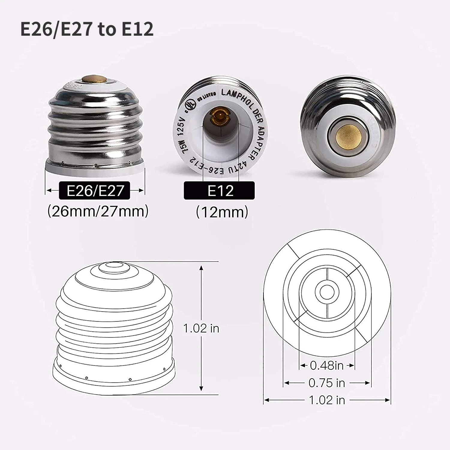 E27 E12 E14 G24Q GU24 G4 G6.35 MR16 EU plug Lamp Bases Light Bulb Adapter Converters Bulb Socket