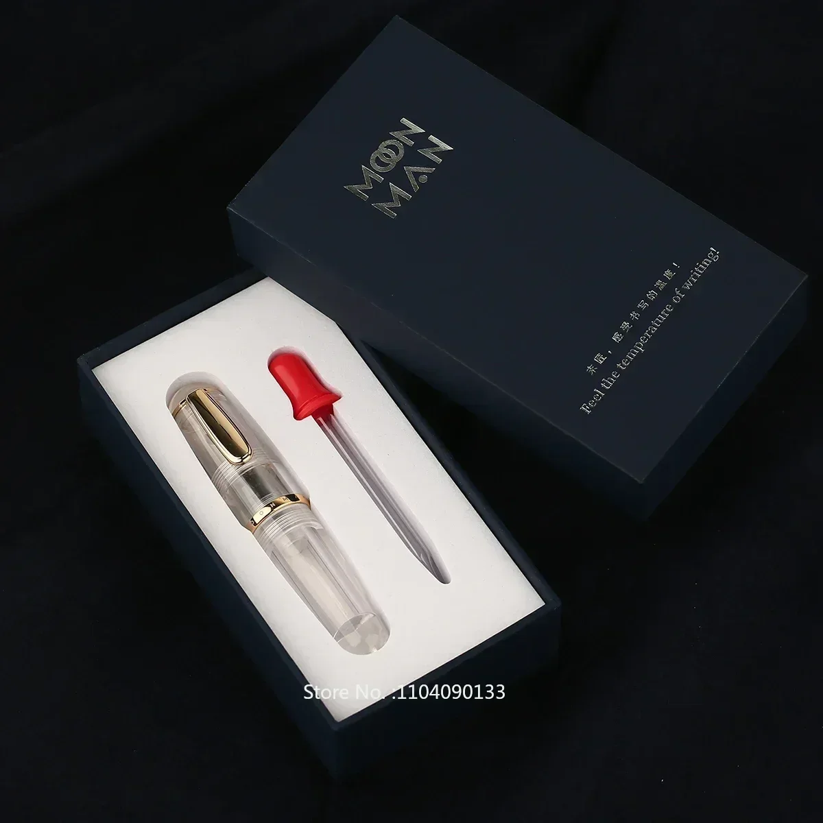 MAJOHN  Q1 Mini Acrylic Fountain Pen Transparent Portable Ink Pen Iridium EF/F Nib Palm Short Writing Set for Travel