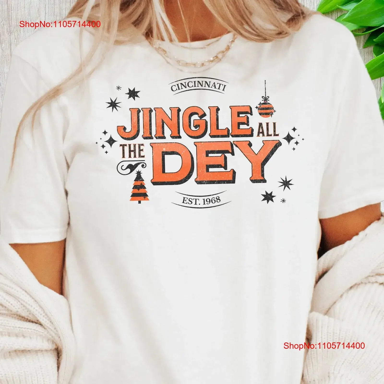 Cincinnati Bengal Christmas T Shirt Xmas Game Day vintage Washed Casual Stylish graphic homme Top For Everyday Wear Slightly