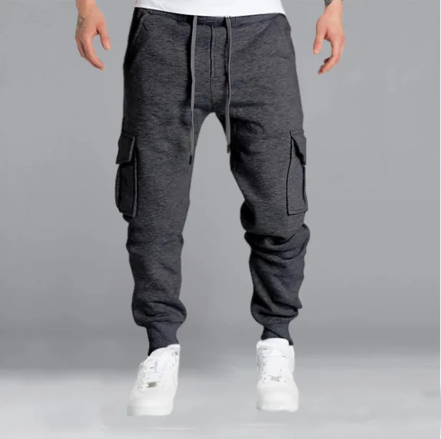 

New Autumn Casual New Men's Outdoor Sports Jogging Pants Multi-pocket Work Trousers
