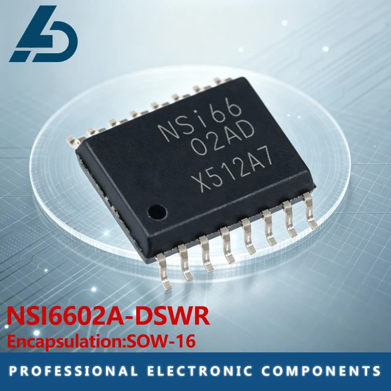 10PCS NSI6602AD NSI6602A-DSWR SOW-16 dual-channel digital isolation chip