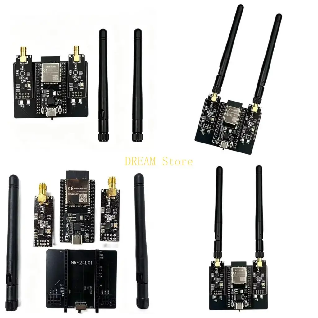 DevKitC Development Board for Wireless Project Building with USB Programming Port, Expansion Header Layout, Display Add On Use