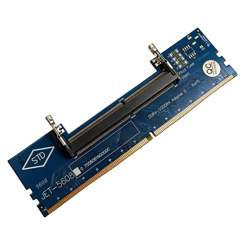 SO‑DIMM DDR4 to Desktop DDR4 RAM Adapter Card JET‑5608 Over‑current Protection Laptop SO DDR 4 Memory Converter for 2133‑3200MHz