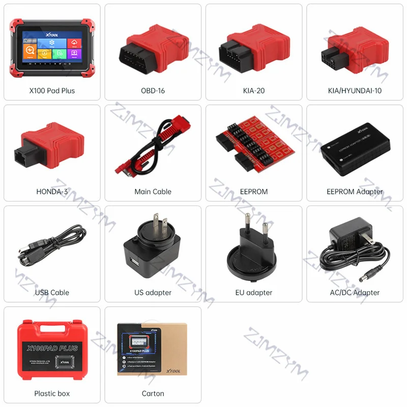 Newest X100 PAD PLUS OBDII Car Diagnostic Tool X100 Key Programmer With 12 Kinds Special Functions Update Online