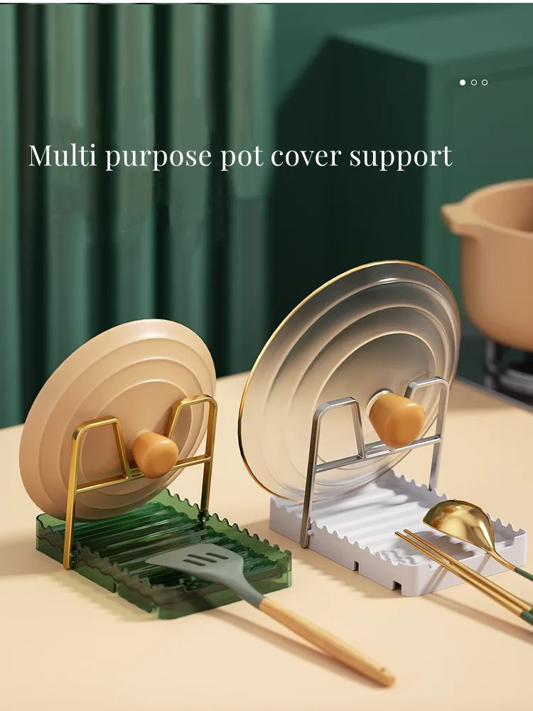 

Pot Cover Bracket Household Portable Spatula Storage Rack Foldable Storage Rack Kitchen Accessories Organizer Kitchen Items