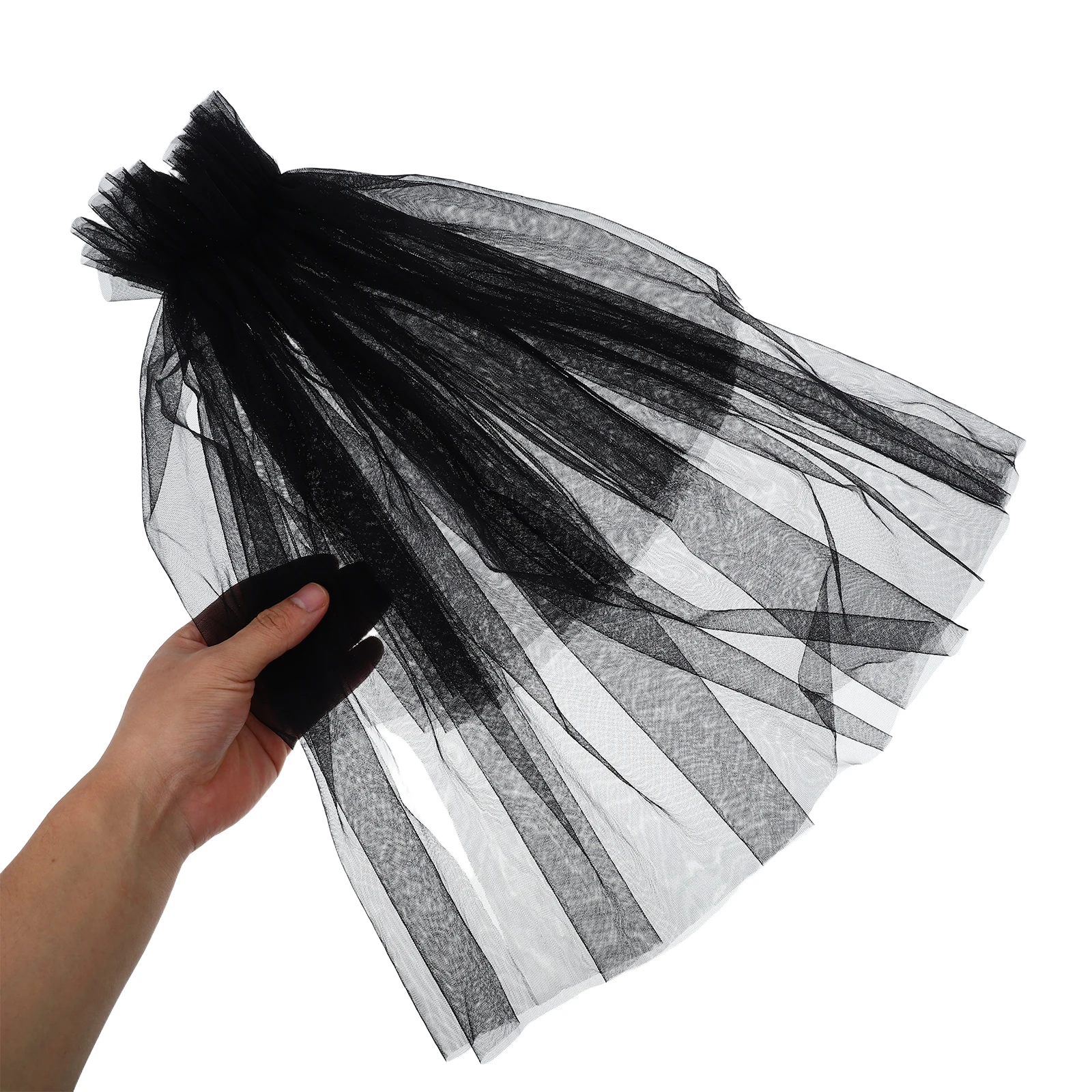 

1Pair Black Wedding Dress Sleeves Long Sheer Tulle Arm Covers Bridal Off Shoulder Sleeve for Evening Wedding Party