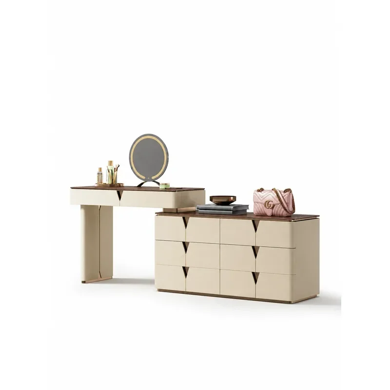 Black Walnut Dresser Chest Integrated Modern Simple Bedroom Storage High End New Dressing Table
