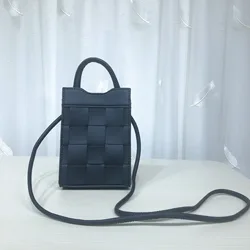 Borsa a tracolla per telefono in tessuto da donna borsa in pelle PU con manico corto borsa a tracolla di tendenza di design di lusso borsa a tracolla da donna