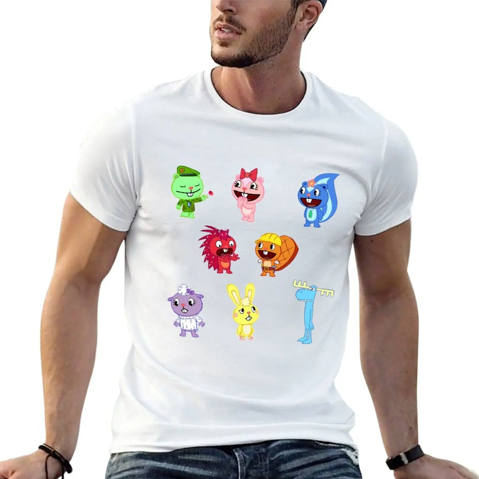 

Happy Tree Friends T-Shirt man t shirt summer mens graphic t shirts funny t shirts man T-shirt