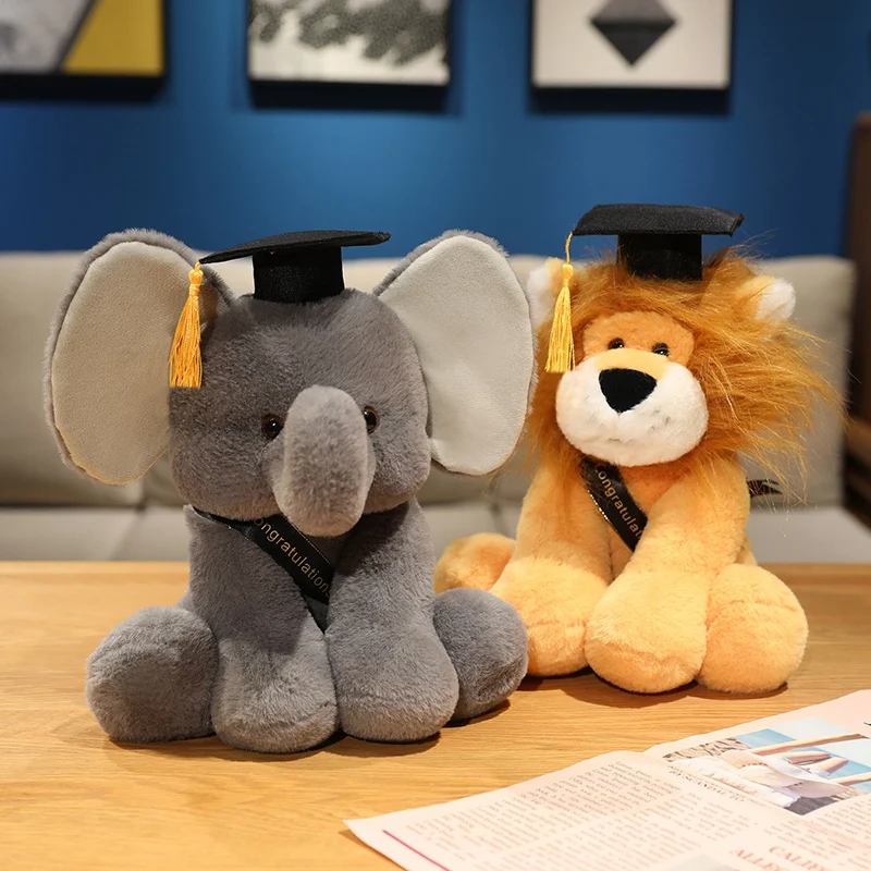 28 cm schattig Dr. Olifant knuffel gevuld zacht Kawaii Fox dier poppen afstudeercadeaus voor kinderen kinderen meisjes hoge kwaliteit