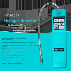 HLD-100 Elitech Freon Halogenowy wykrywacz nieszczelności czynnika chłodniczego R410A R134A Narzędzie do czułości HVAC + dodatkowy czujnik