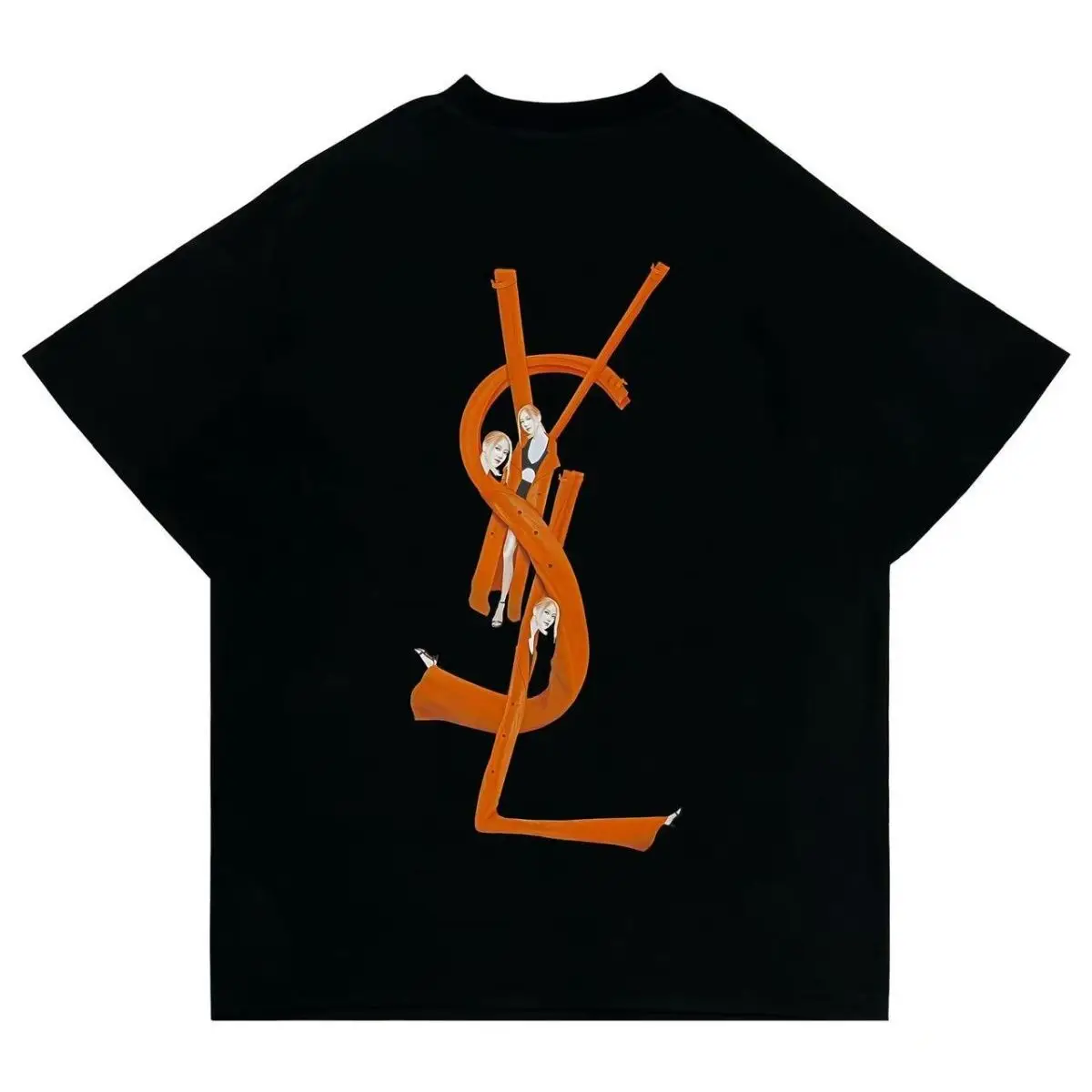 

25SS летняя парковая креативная ретро модная брендовая свободная и универсальная футболка с короткими рукавами, хлопковая футболка для пар