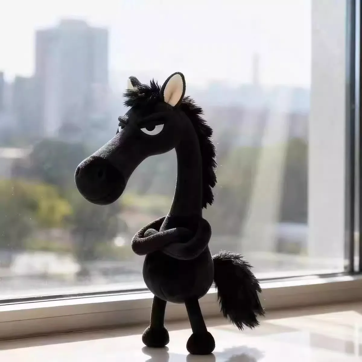 Spot 2026 Horse Year Lucky Black Horse Plush Hanging Ornament Bag Accessory For Good Luck Doll Figurine Gift For Friends