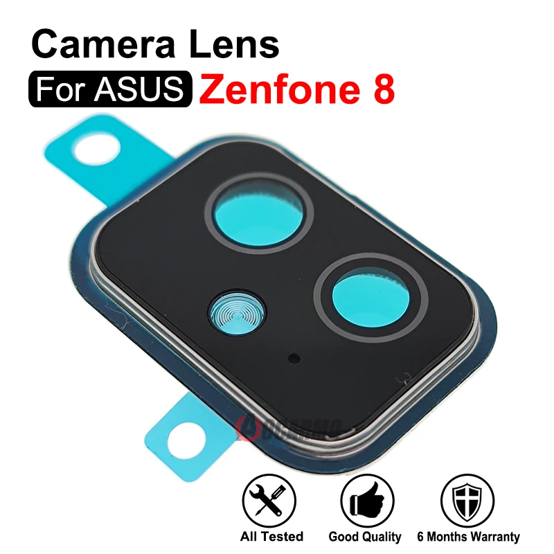 For Asus Zenfone 8 Rear Back Camera Lens With Frame Replacement Parts