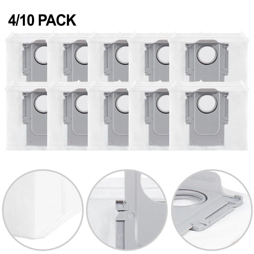 

Replacement Dust Bags for Roborock Q10 X5+ Q10P+ Robot Vacuum Cleaners 4/10 Pack with Advanced Filtration System