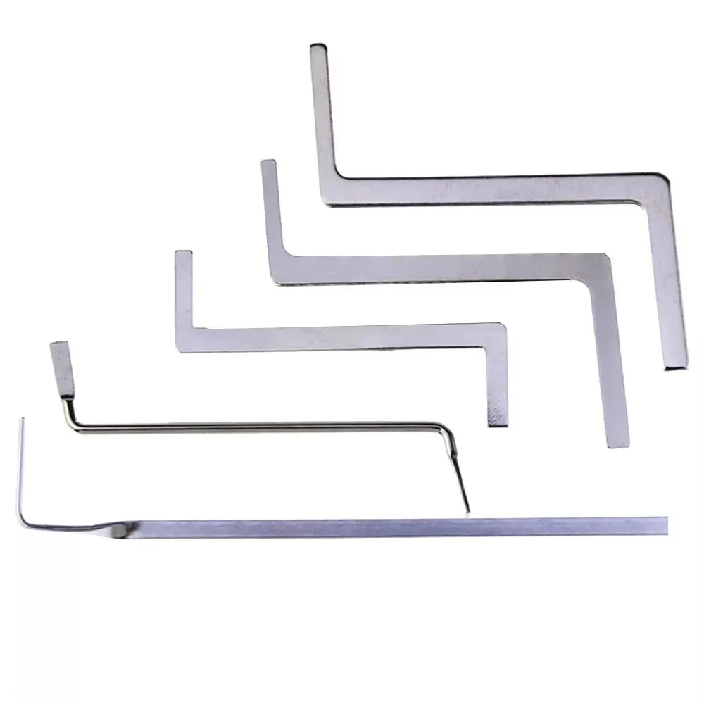5pcs Broken Key Remove Auto Extractor Pick Set Locksmith Wrench Tackle Tool Supplies Lock Pick Hardware Metal DIY Handle Tool