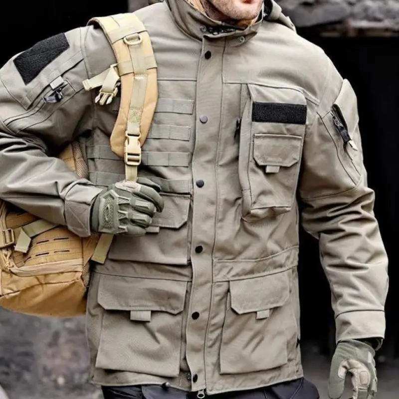 

New Men's D Sle Jaets Coats Waist-Cinching ort Length V-ne Seven-quarter Sve Other Material Blend Summer Faion