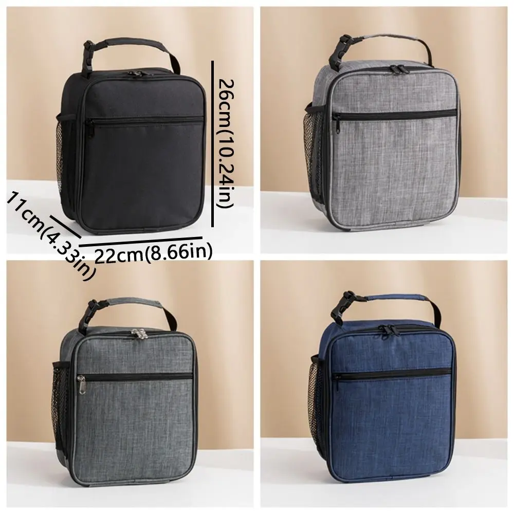 Oxford Cloth Thermal Lunch Bag Leak-Proof Waterproof Portable Cooler Tote Square Picnic Lunch Bag Outdoor Activities