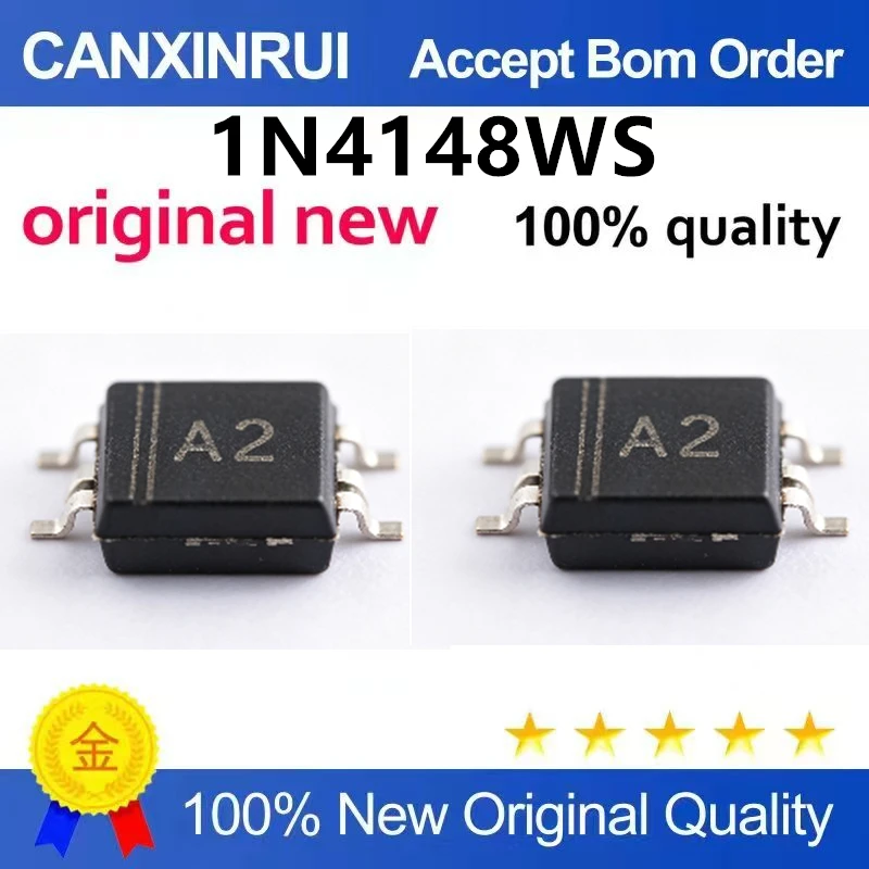 （5pcs-10pcs）Original genuine 1N4148WS T4 SOD-323 100V/150mA SMD switch diode