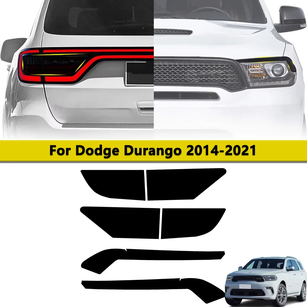 

Front Headlight Taillight Tint Film For Dodge Durango 2014-2021 Black Vinyl Film Tuning Cover Car Light Accessories Modified