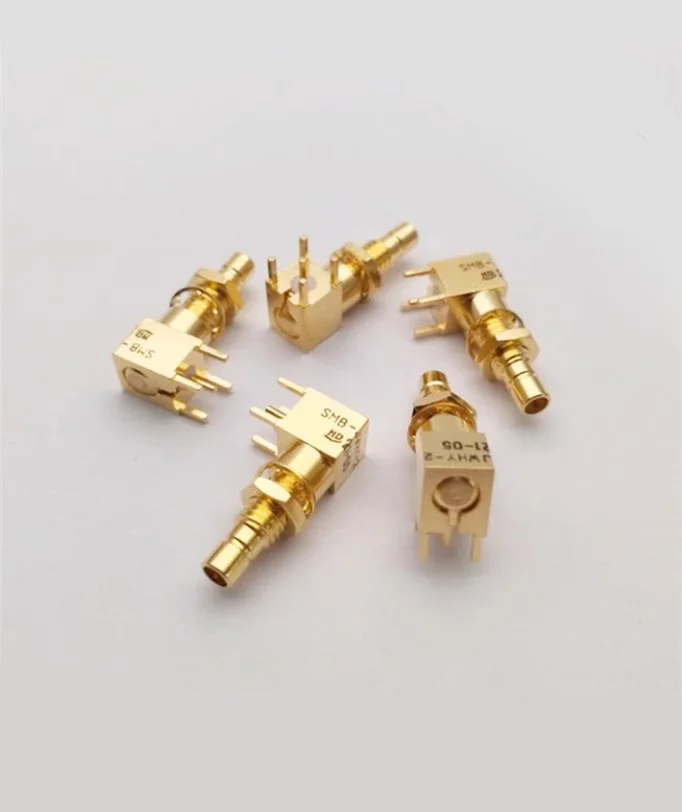 1PC SMB-JWHY 0-4JHZ 50OHM Right Angle Connector RF Connector Gold Plated 50 Ohm