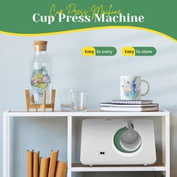 Automatic Mug Heat Press Machine 10-11oz Transfer Sublimation Portable Cup Presser One-Touch Button as Gifts for kids