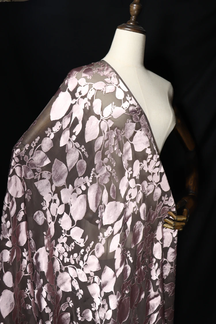 Elegant Silk Flower Dress Mulberry Silk Clothing Fabric