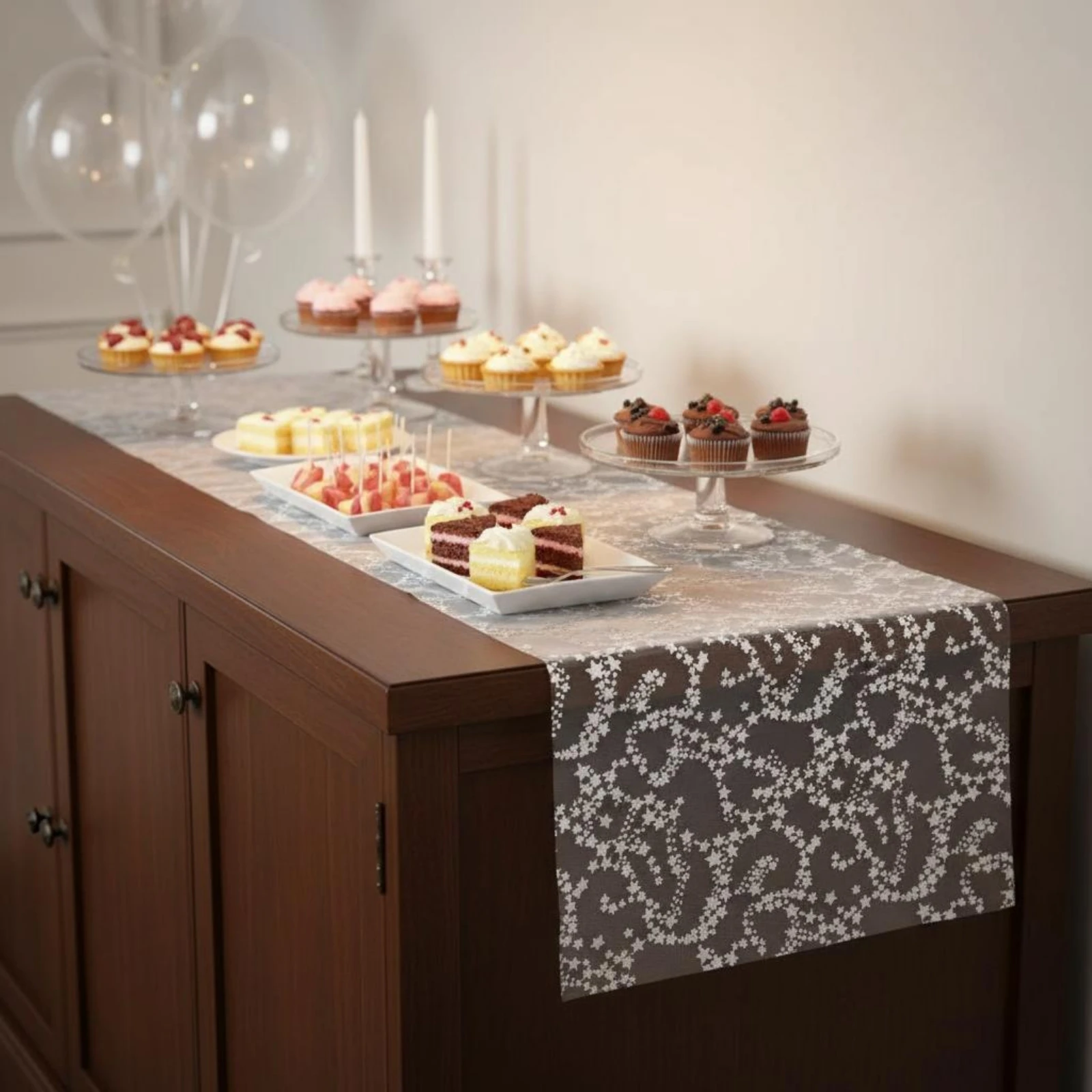 

Gold Foil Star Runner Translucent Glittering Star Runner Centerpiece Strip Rectangular Lightweight