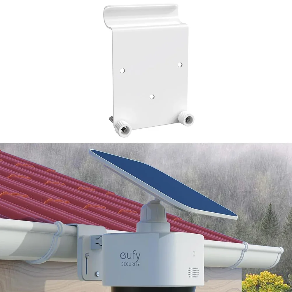 Heavy Duty Gutter Mount Battery Camera Monitor Bracket 10x9x5cm Outdoor Wall Mount Compatible For EUFY Cameras