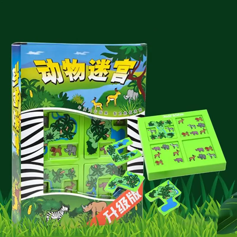 

Animal Maze Puzzle Animal Jigsaw Puzzle Activity Board 132 Levels Toddler STEM Puzzle Maze For Early Learning Educational