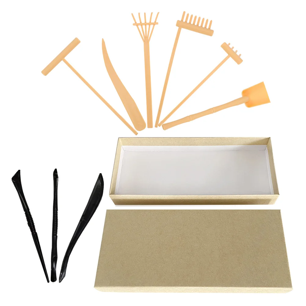

1Set Sand Rake Zen Garden Kit Miniature Decoration for Desk Meditation Small Garden Tool Japanese Style Tranquil Home Decor