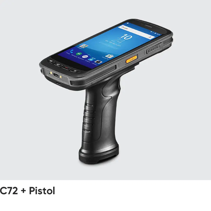 Android13 المساعد الشخصي الرقمي UHF قارئ رفيد زيبرا SE4710 ماسح الباركود سلسلة C72 860-960 ميجا هرتز 5.2 بوصة IP65 4G WIFI لتتبع المستودعات