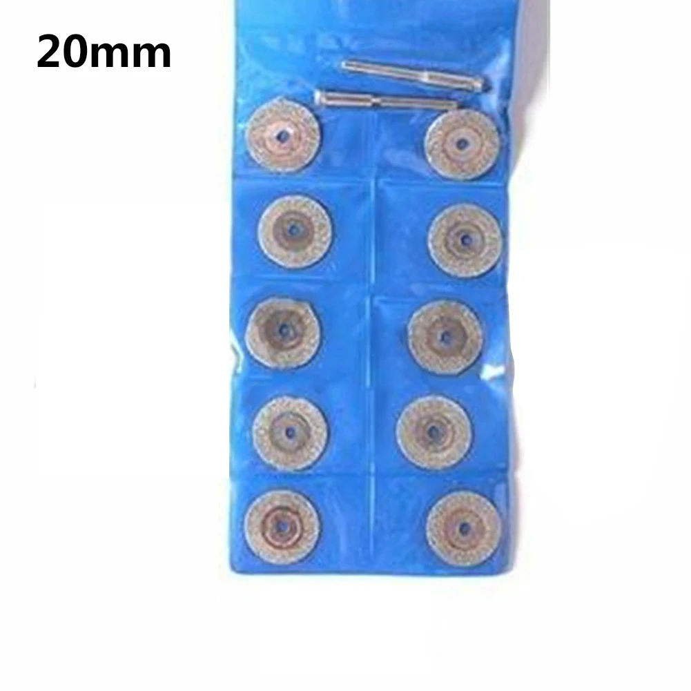 /10PCS /For /Mini Emery Cutting Discs 18-50mm Rotary Wheel With 2 Mandrels For Wood Metal Jade Stone Grinding Saw Tool
