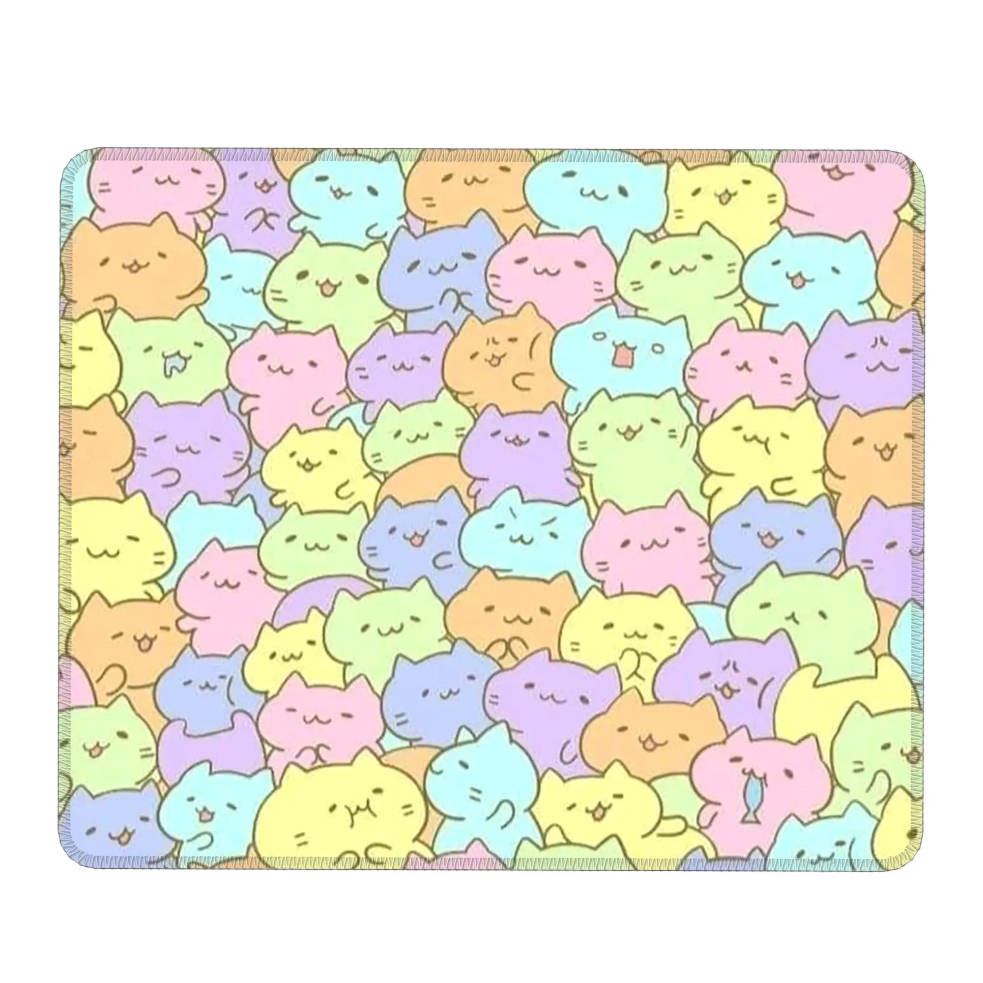 Cartoon Kittens Colour Cat Pattern Mouse Pad Computer Keyboard Mouse Mat Gamer PC Laptop Desk Mat Office Accessories Table Mats