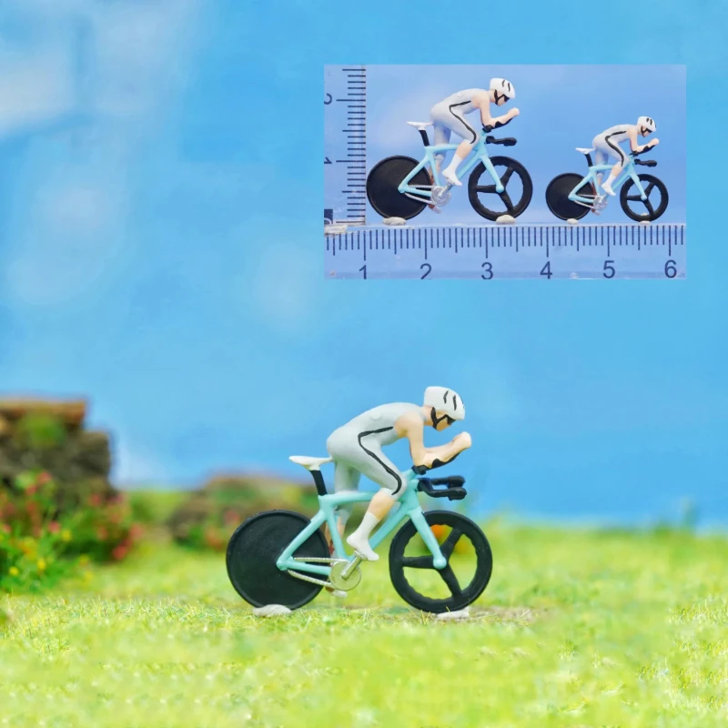 1/64 Road Bike Racing Resin Diorama Miniature Figure 1/87 Figures Model DIY Microlandscape Scene Accessory Decoration Fans