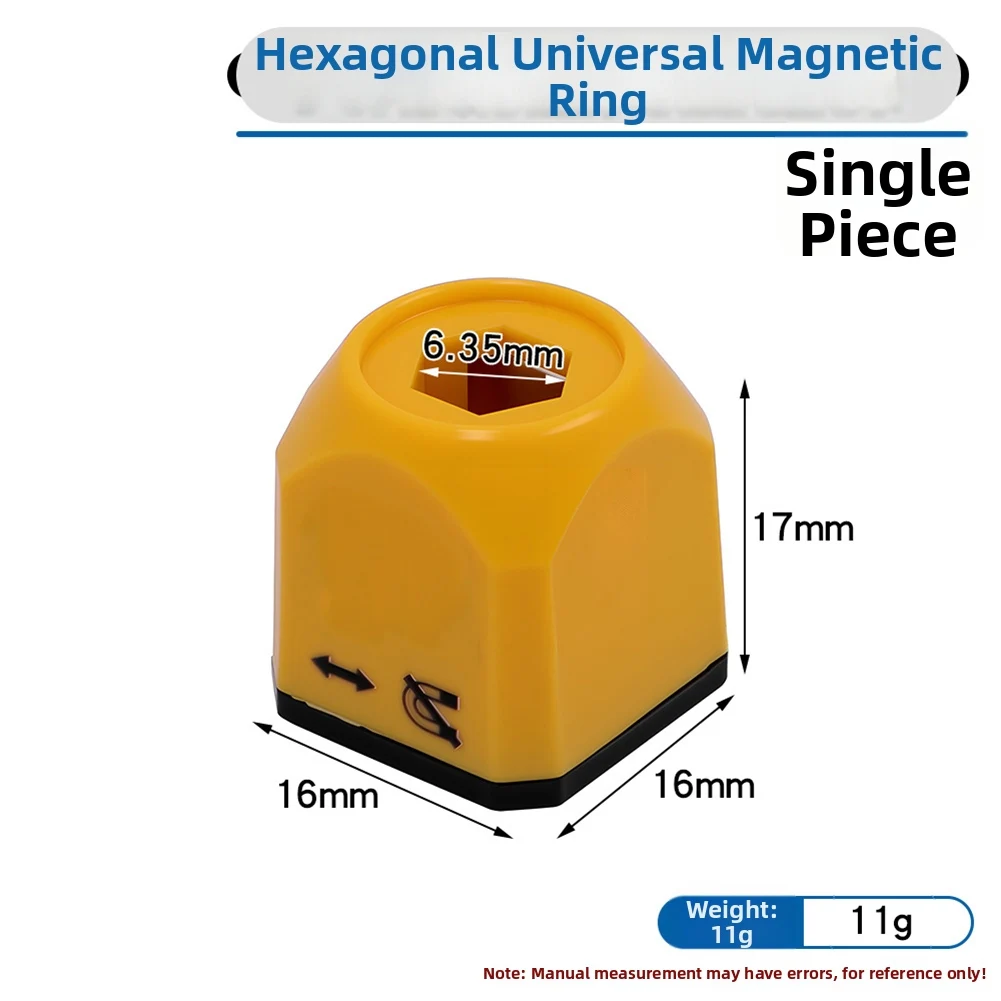Magnetic Bit Holder Adapter for Screwdrivers Compatible with 4mm 5mm 6.35mm Hex Bits Compact Lightweight Design